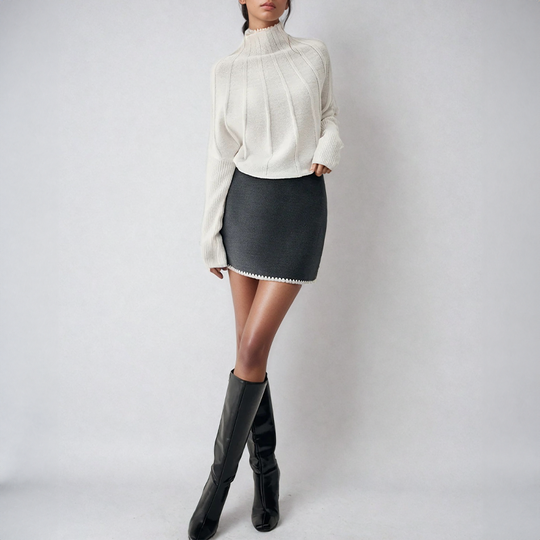 Heidi-Mode - Stylische Strickrollkragenpullover für den Winter für Frauen