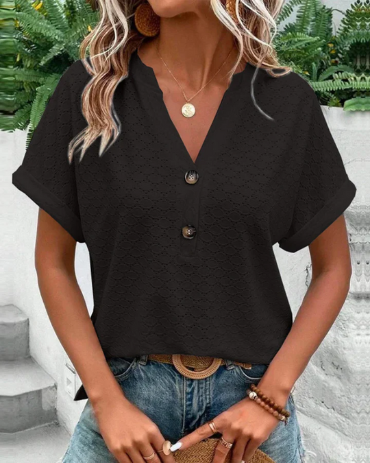 Heidi-Mode | Damen Elegant Oberteil Schwarz