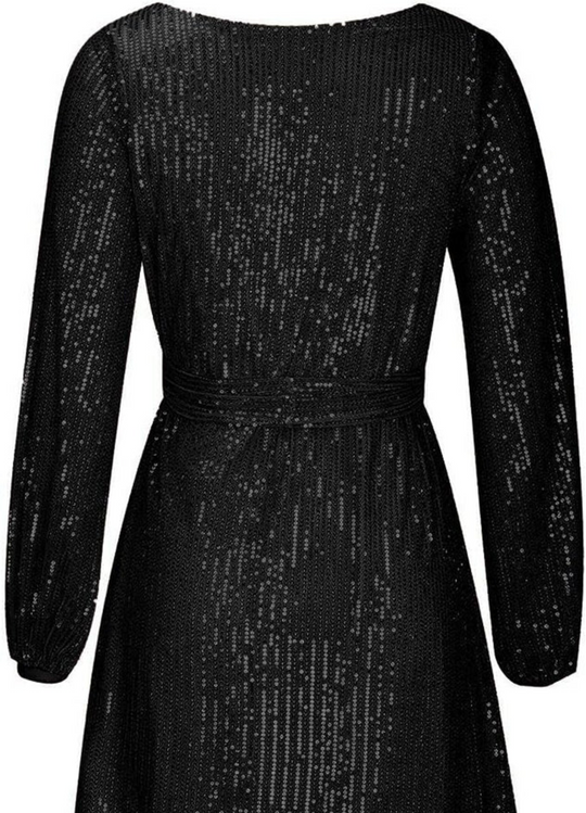 Heidi-Mode | Damen elegantes Paillettenkleid Mini