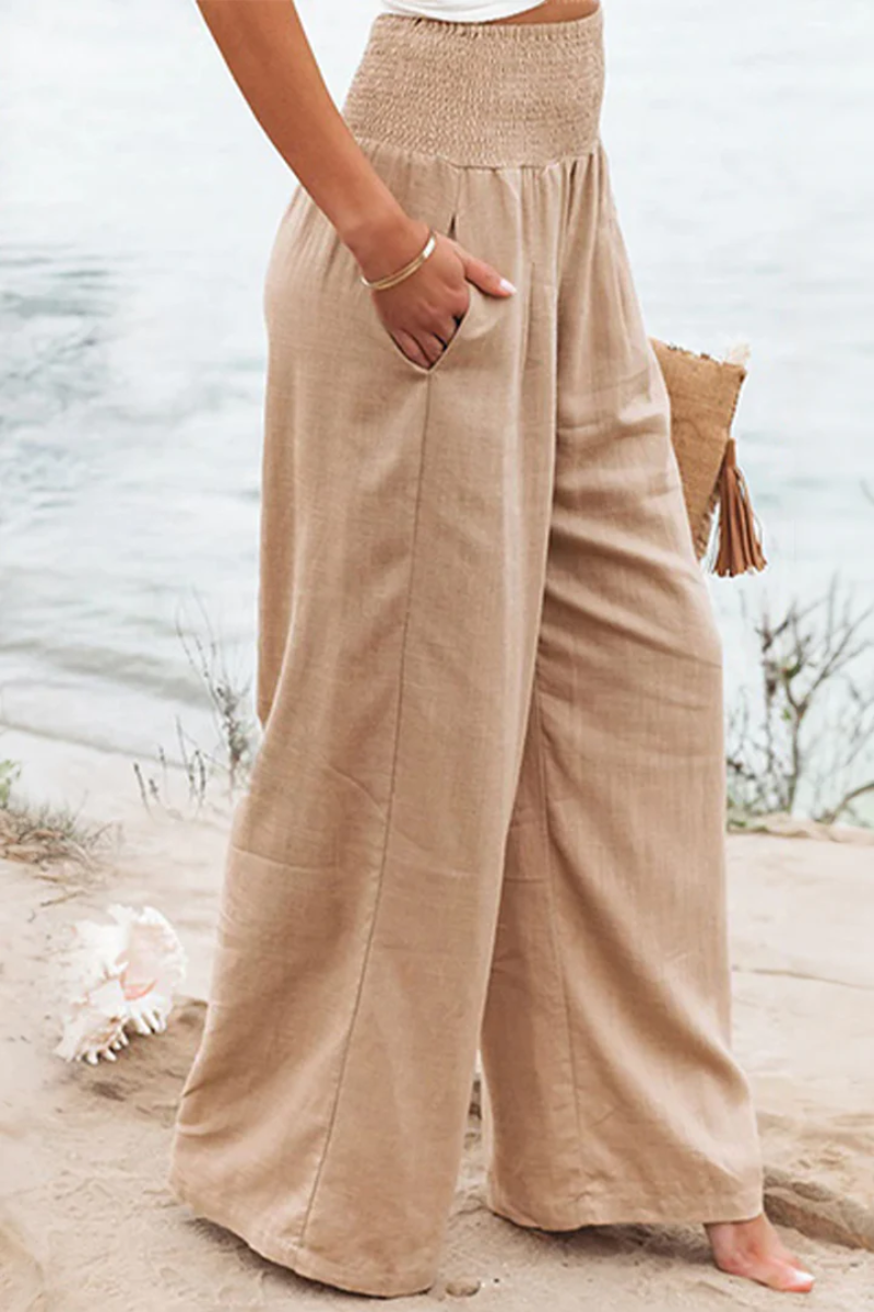 Heidi-Mode | Damen Leichte Sommerhosen Weite Stoffhose