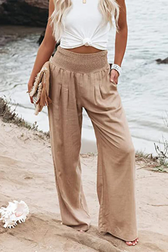 Heidi-Mode | Damen Leichte Sommerhosen Weite Stoffhose