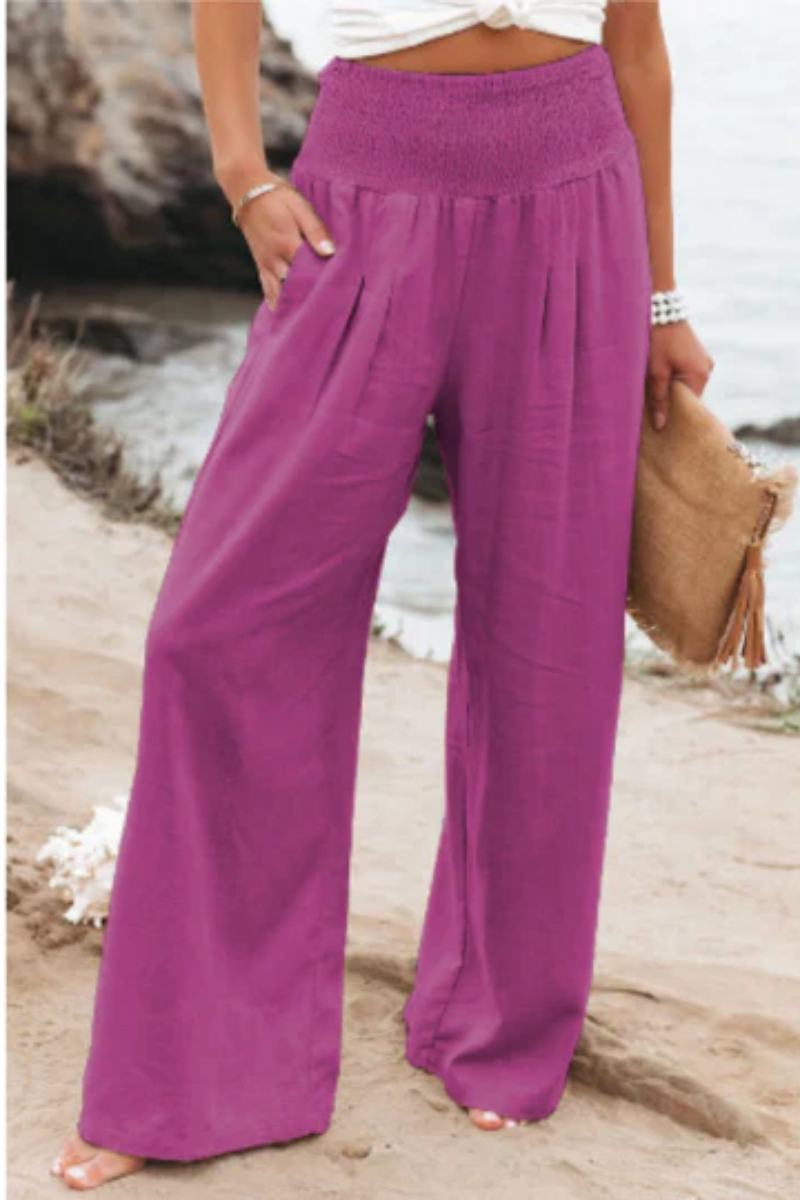 Heidi-Mode | Damen Leichte Sommerhosen Weite Stoffhose