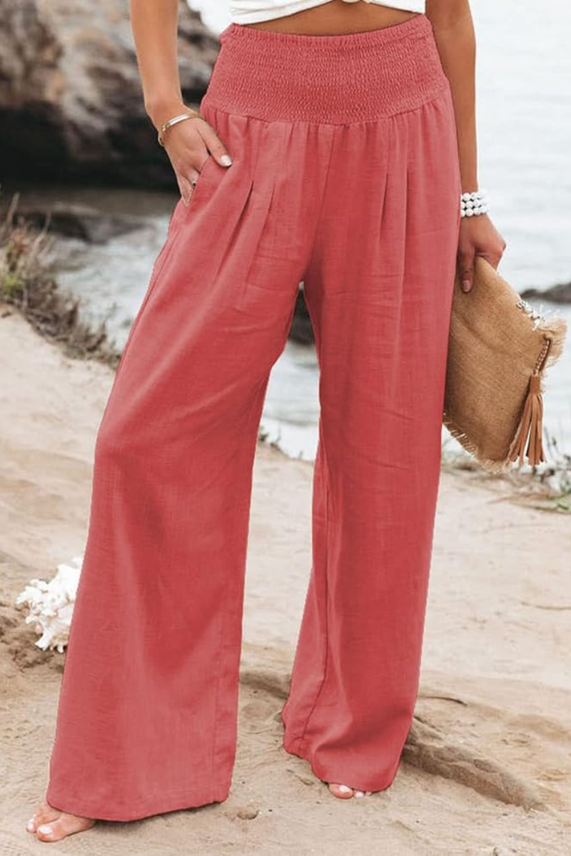 Heidi-Mode | Damen Leichte Sommerhosen Weite Stoffhose