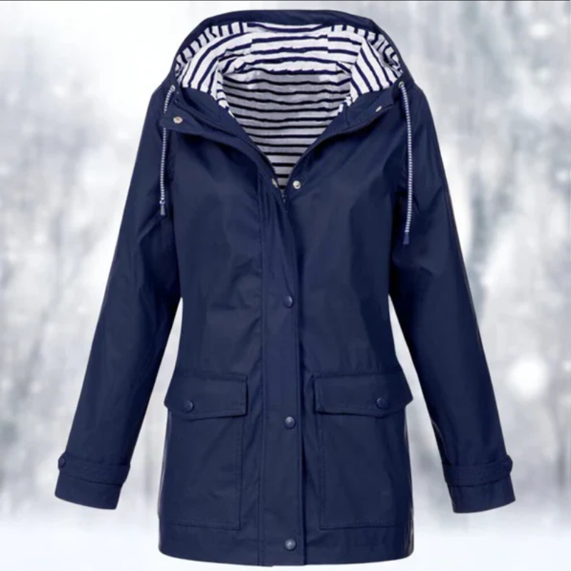 Heidi-Mode | Damen Kapuze Regenjacke Wasserdichte