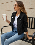 Heidi-Mode | Damen Elegant Sommerjacke Schwarz