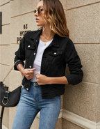 Heidi-Mode | Damen Elegant Sommerjacke Schwarz