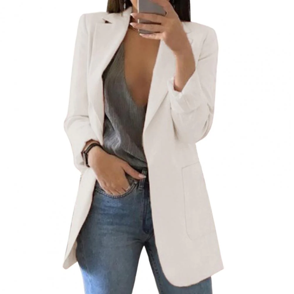 Heidi-Mode | Damen Lange Blazer Moderne Mantel