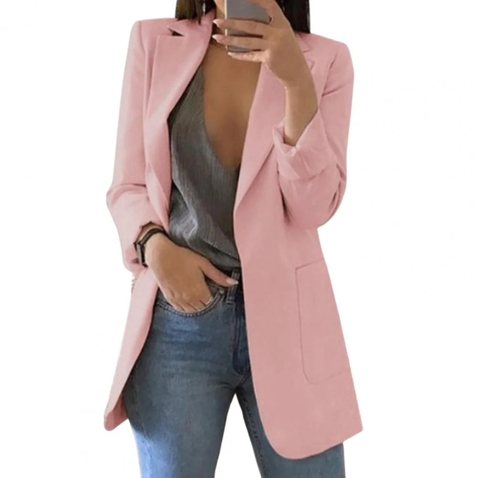 Heidi-Mode | Damen Lange Blazer Moderne Mantel