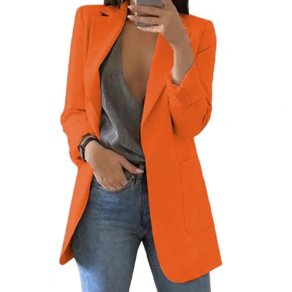 Heidi-Mode | Damen Lange Blazer Moderne Mantel