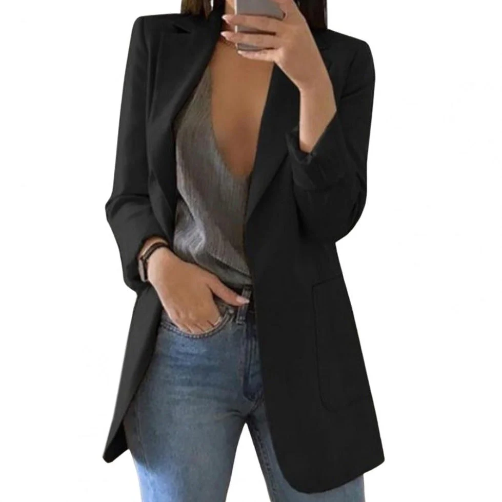 Heidi-Mode | Damen Lange Blazer Moderne Mantel