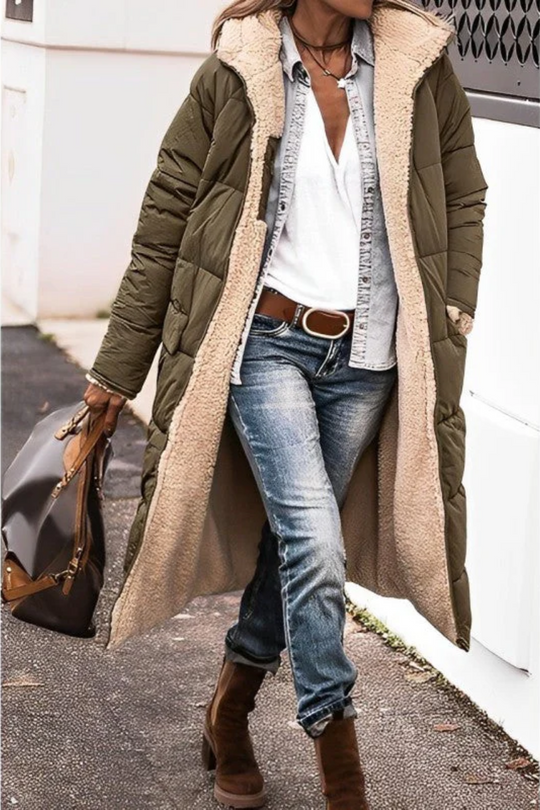 Heidi-Mode | Damen Leichte Daunenjacke Teddy Jacke