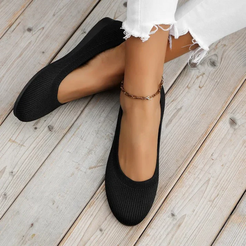 Heidi-Mode | Damen schwarze Loafers Slip In Schuhe