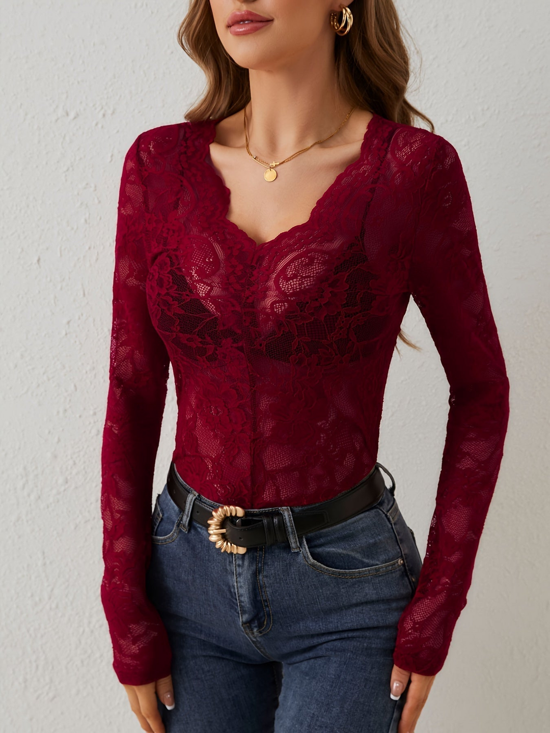 Heidi-Mode | Damen Langarm Oberteil Elegante
