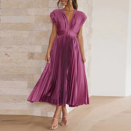 Heidi-Mode | Damen V-Ausschnitt Maxikleid Festlich
