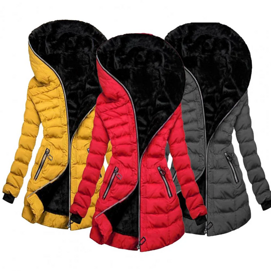 Heidi-Mode | Damen Lange Daunenjacke Steppjacke Winter
