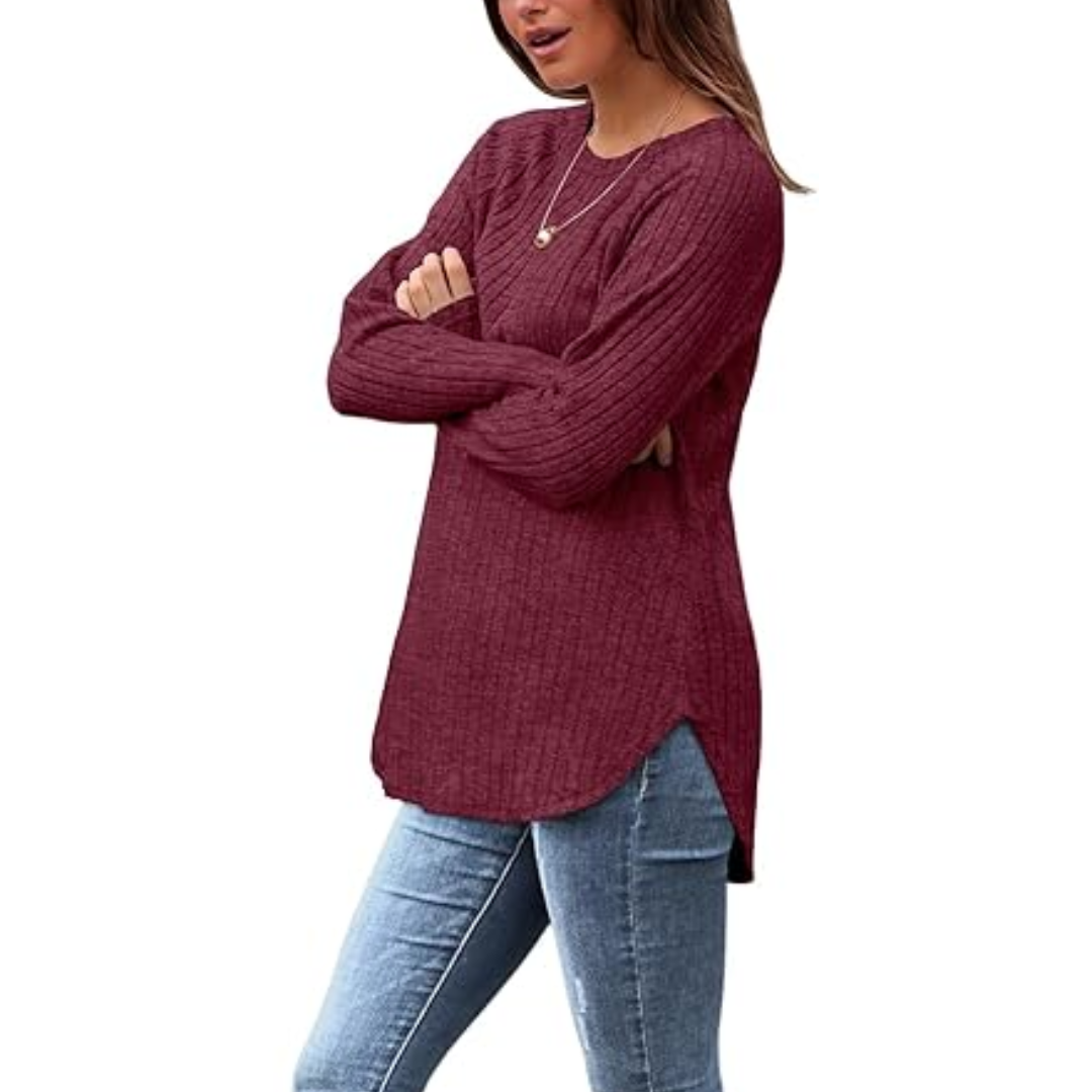 Heidi-Mode | Fit Crew Neck Sweatshirt Tunika
