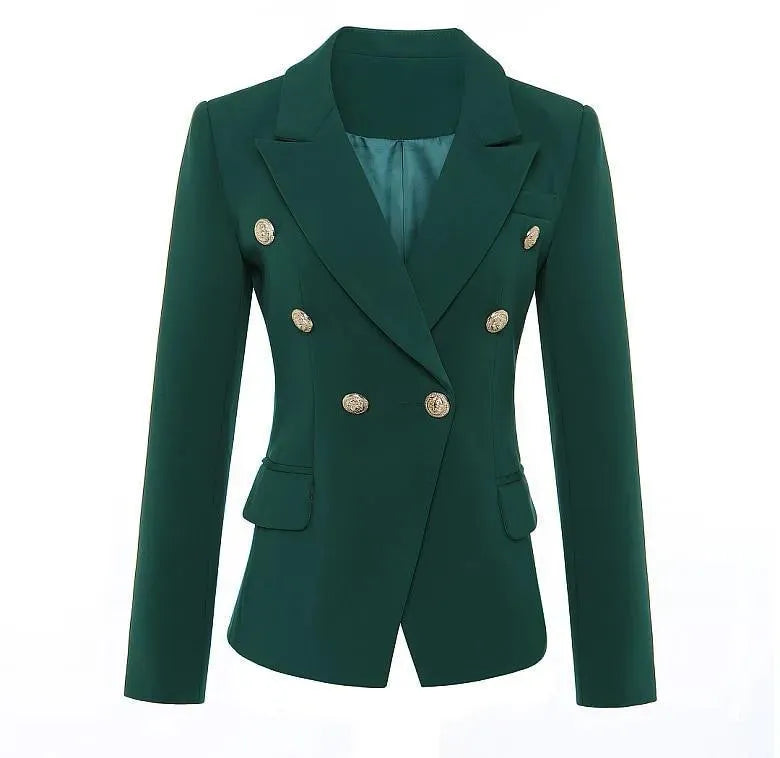 Heidi-Mode | Dunkelgrüner Blazer Damen - Lässig - Einfarbig