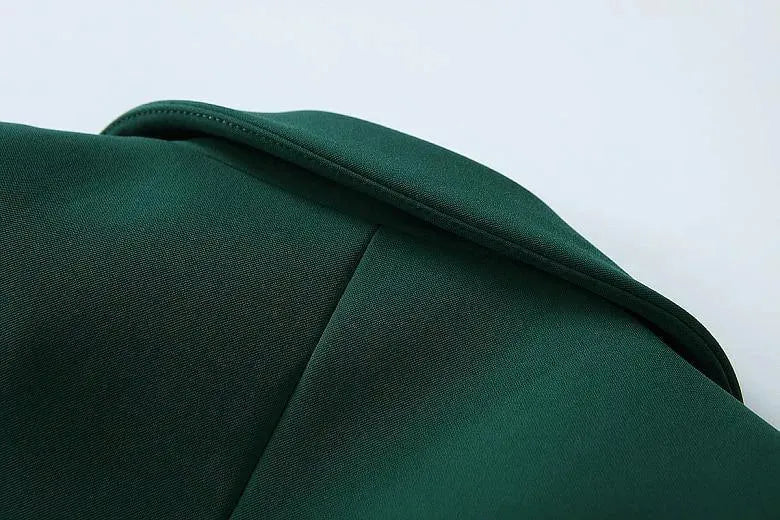 Heidi-Mode | Dunkelgrüner Blazer Damen - Lässig - Einfarbig