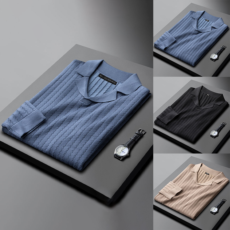 Heidi-Mode - Stilvolle und Atmungsaktive Herbst Polo Pullover für Herren