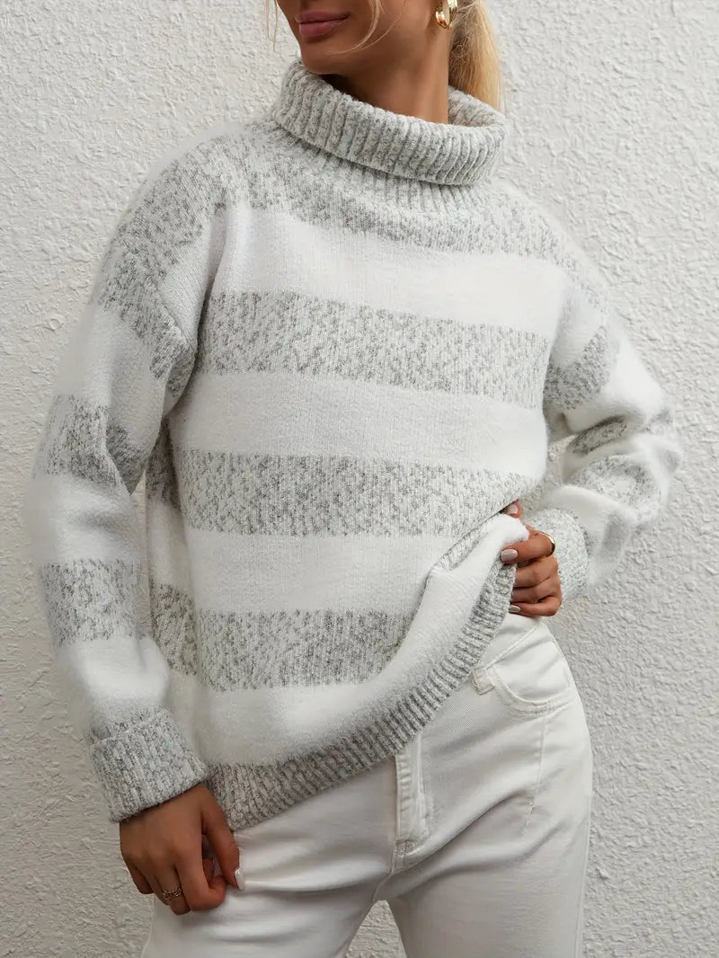 Heidi-Mode | Kunstnerz Strickpullover Mit Reverskragen