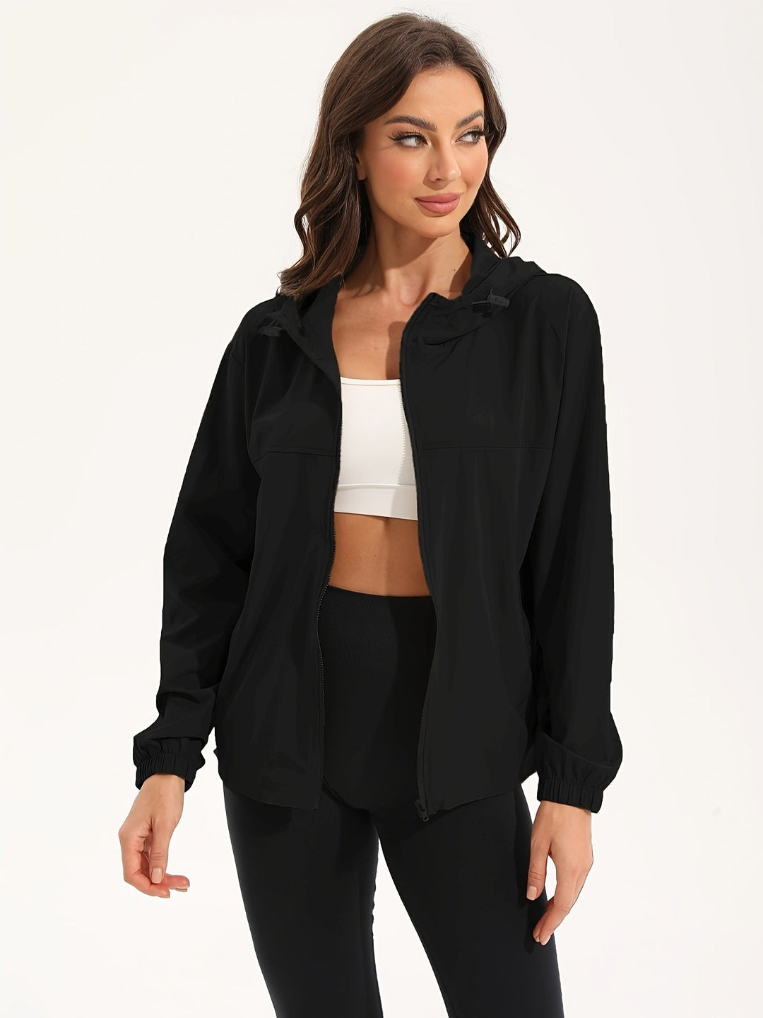 Heidi-Mode | Leichtes Wasserabweisendes Sportjacke mit Kapuze