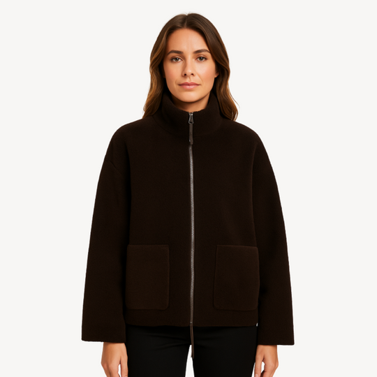 Heidi-Mode | Damen Bequeme Zip-Up Fleecejacke