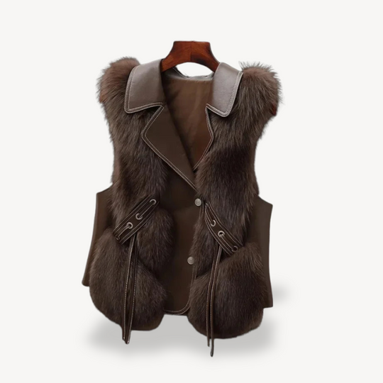 Heidi-Mode | Kunstfelllederweste für Damen