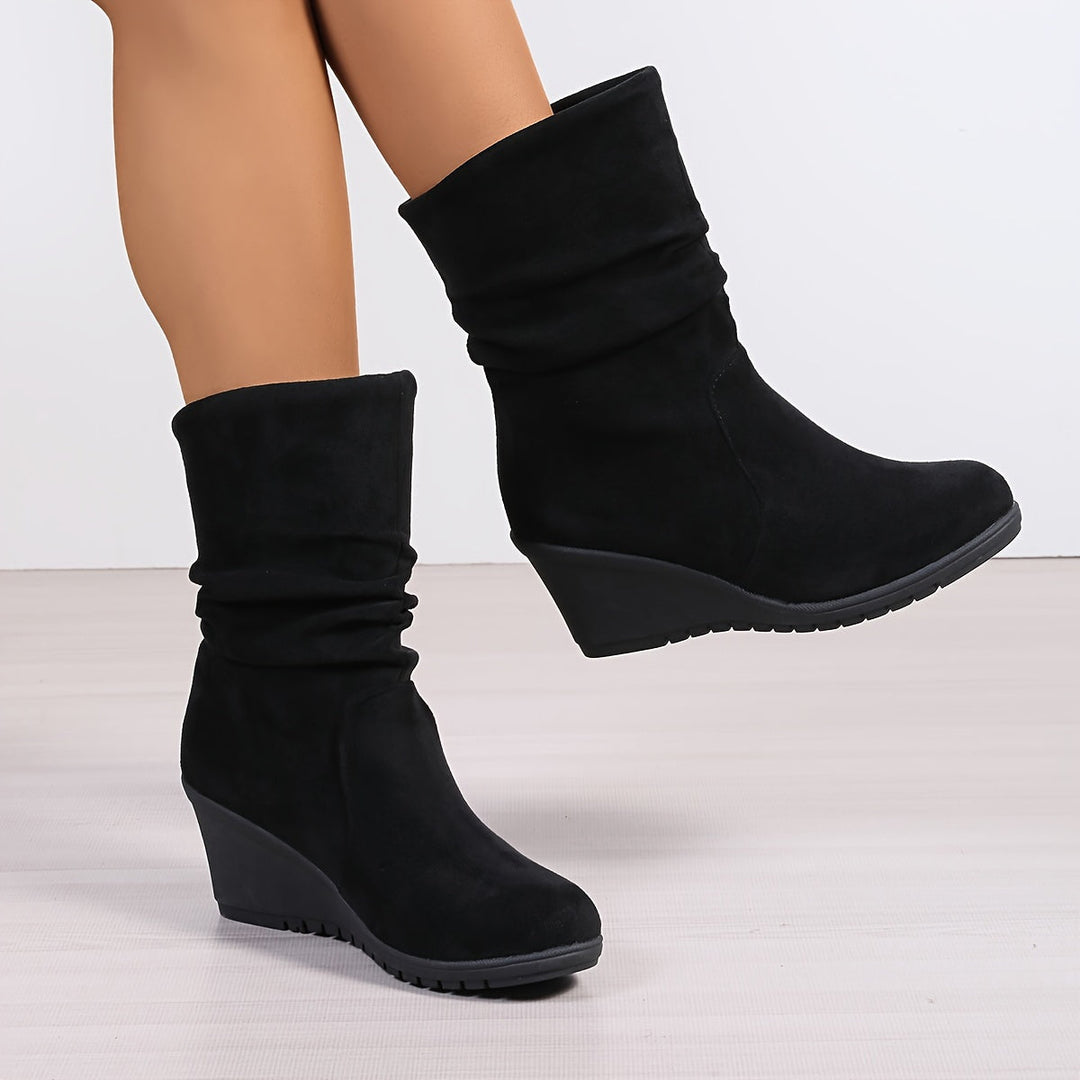 Heidi-Mode | Schicke Damen Stiefeletten mit Keilabsatz
