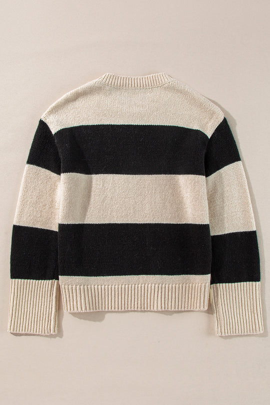 Stream Colorblock Pullover Lose Pullover