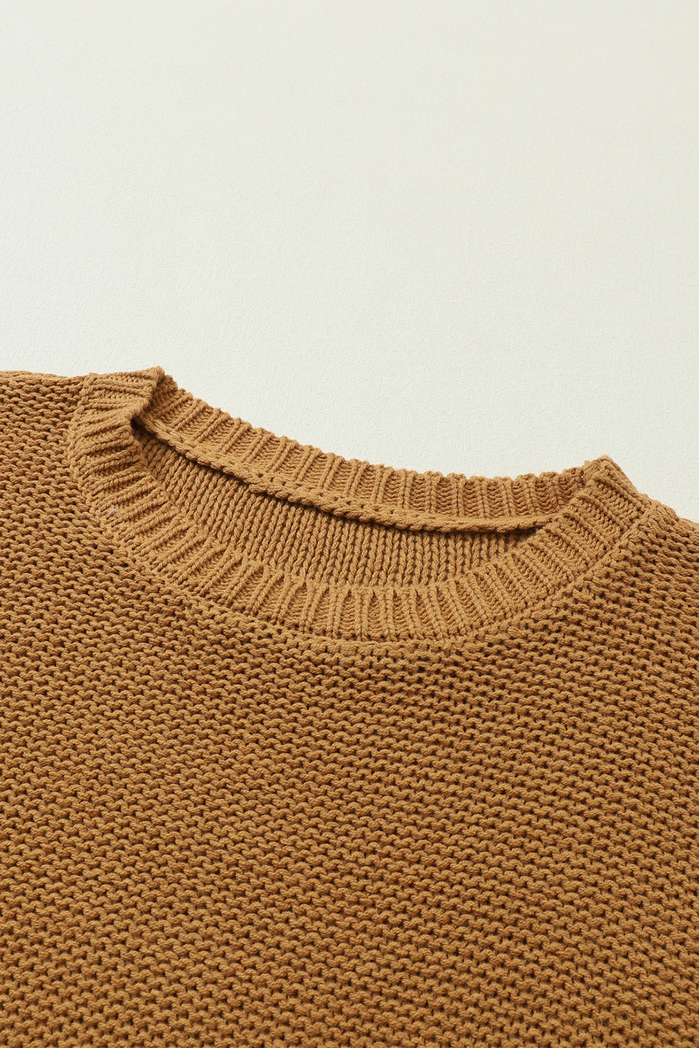 Slouchy Textured Knit Loose Pullover