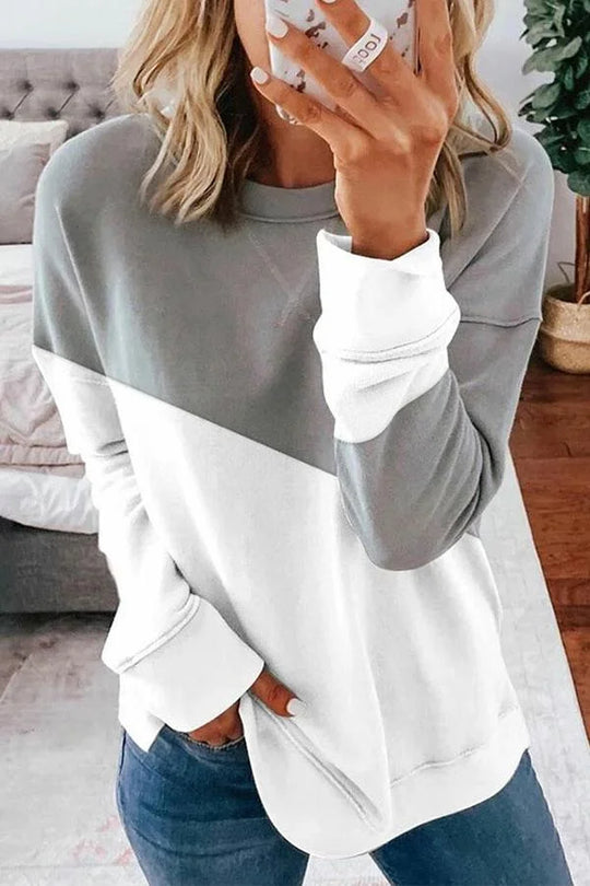 HeidiMode | Eleganter Kontrastfarbener Pullover