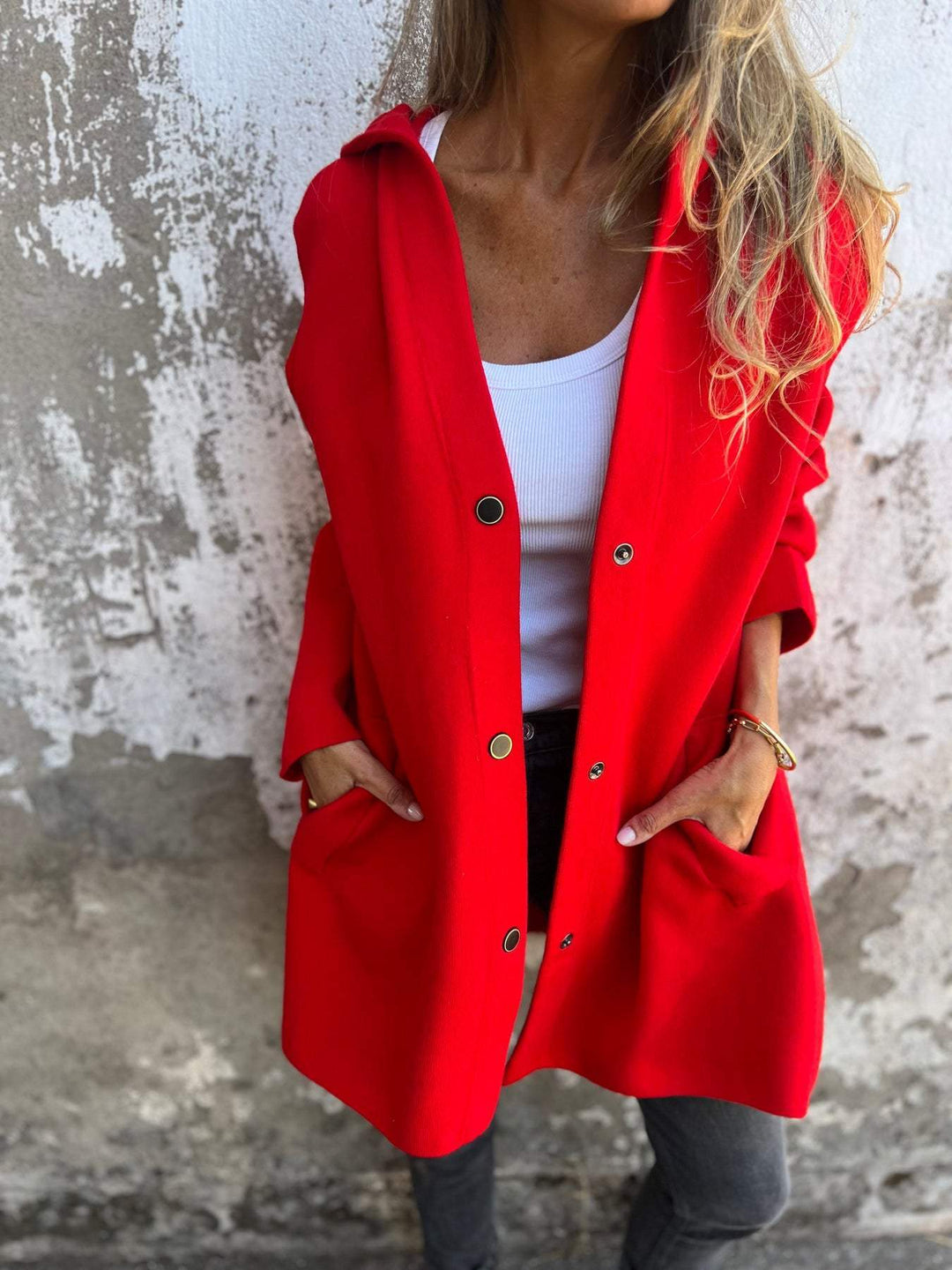 Heidi-Mode | Wollen Trui Met Knoopsluiting