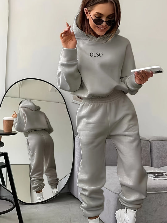Heidi-Mode | Oslo Damensatz Zweiteiliges Satz aus Kapuzenpulli und Sweatpants für Lässigen Stil und Maximalen Komfort.