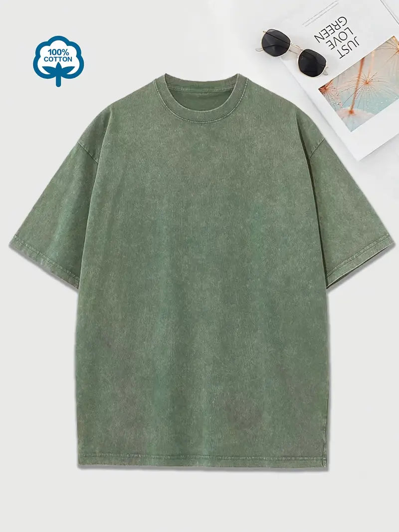 Heidi-Mode | Baumwoll-T-Shirt mit Rundhalsausschnitt