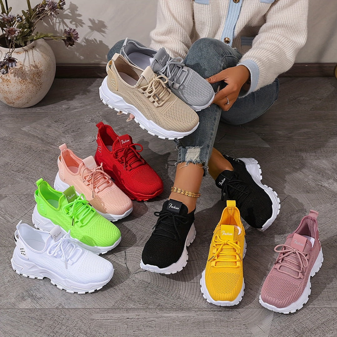 Heidi-Mode | Bequeme Atmungsaktive Knit Sneakers für Damen