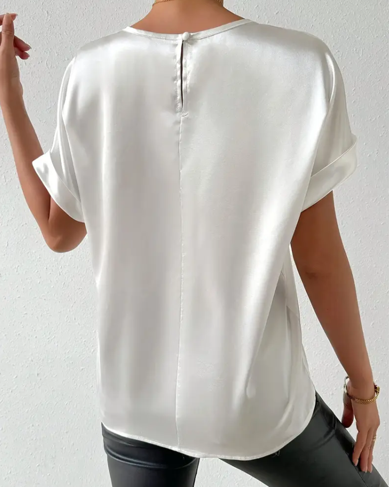 Heidi-Mode | T-Shirt Rundhals Satin Glatt