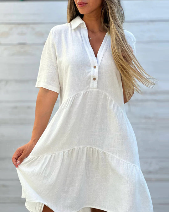 casual zomerjurk met korte mouw