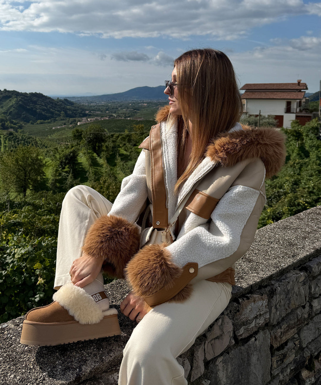 Heidi-Mode | Kunstlederjacke Beige