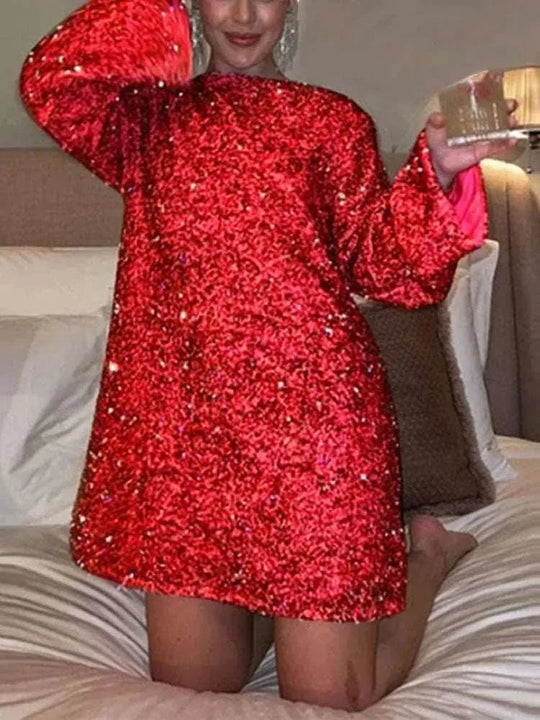 Heidi-Mode | Kleid mit Pailletten für Damen