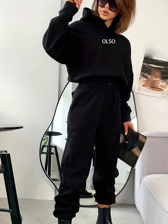 Heidi-Mode | Oslo Damensatz Zweiteiliges Satz aus Kapuzenpulli und Sweatpants für Lässigen Stil und Maximalen Komfort.