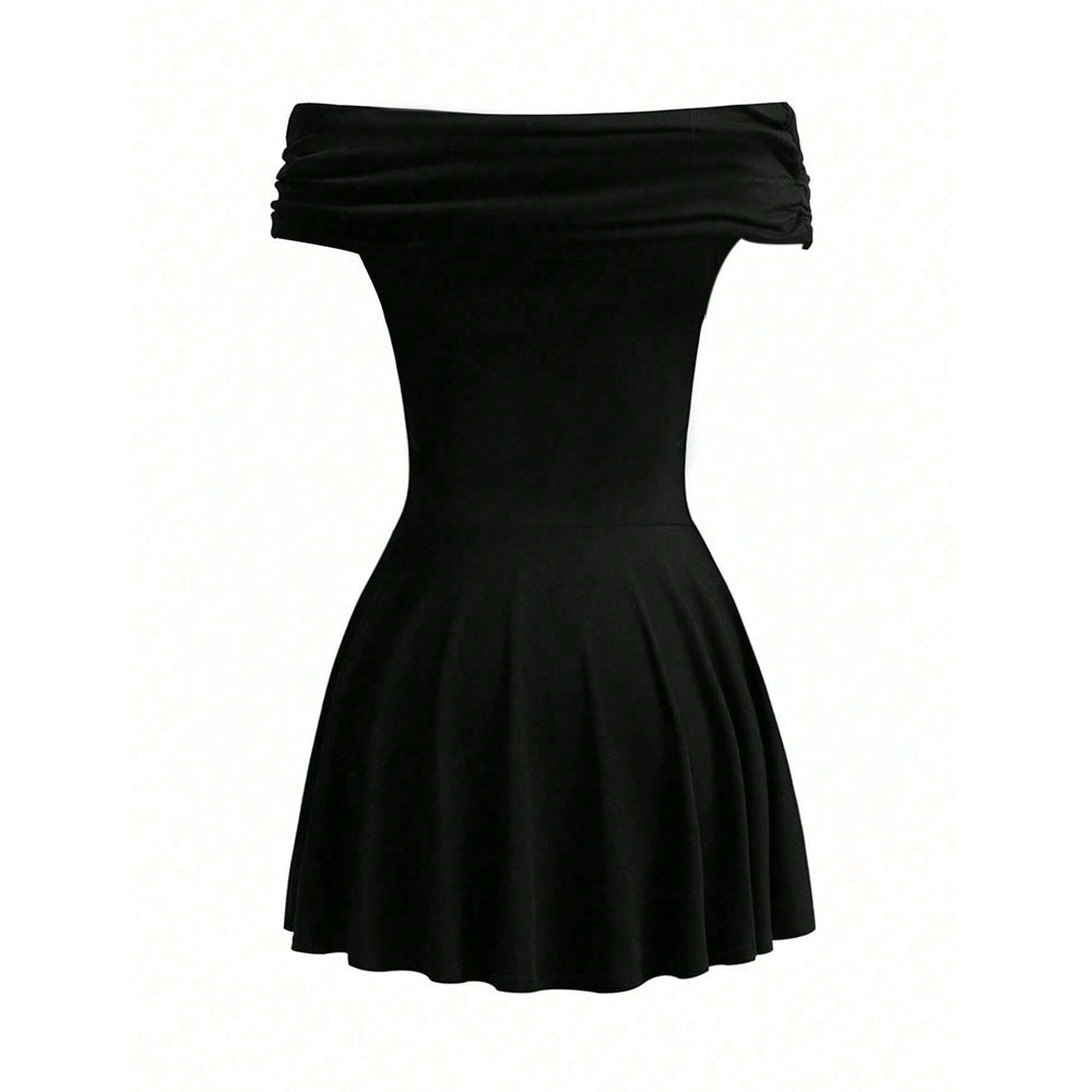 Heidi-Mode | Off Shoulder Kleid Hohe Taille Rock Design