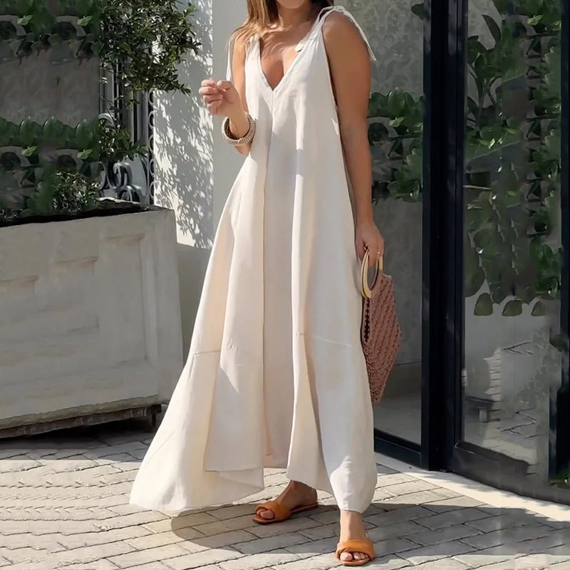 Stilvolles Lässiges Lockeres Damen Sommerkleid