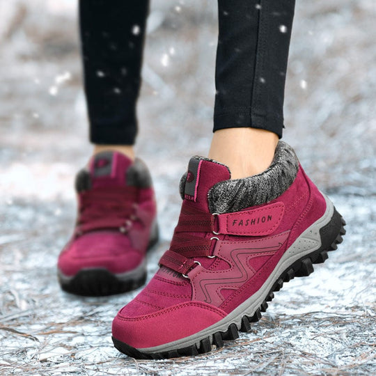 Heidi-Mode | Leder Knöchel Snowy Stiefel