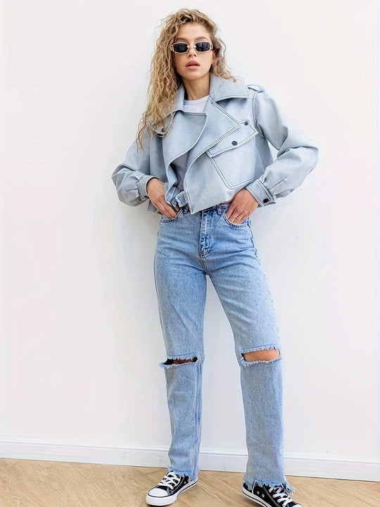 Heidi-Mode | Moderne Oversized Cropped Jacke für Damen