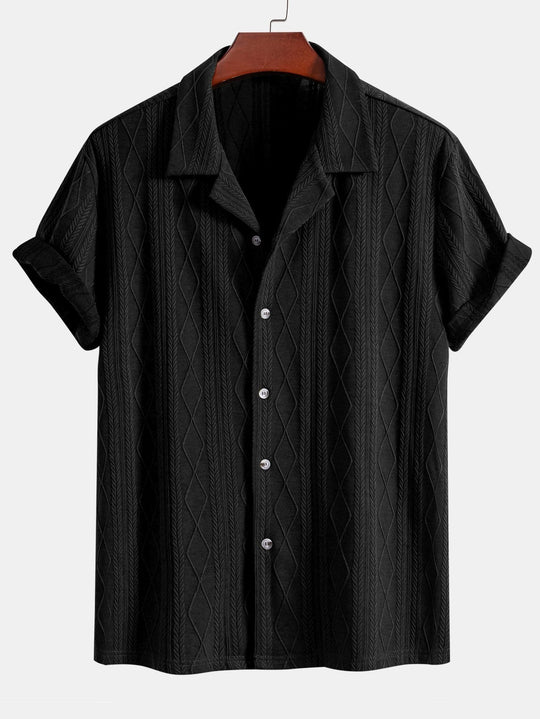 Heidi-Mode | Rhombus Jacquard Kuba Hemd