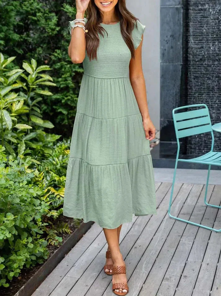 Heidi-Mode | Midi-Kleider mit Kurzen Ärmeln für Damen