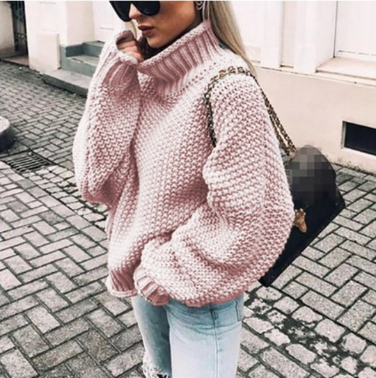 Rollkragenpullover Oversized-Pullover