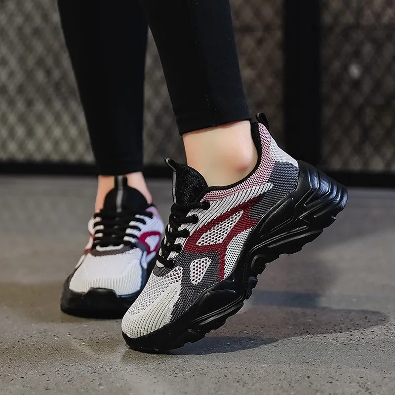 Heidi-Mode | Atmungsaktive Mesh Plateau Sneakers
