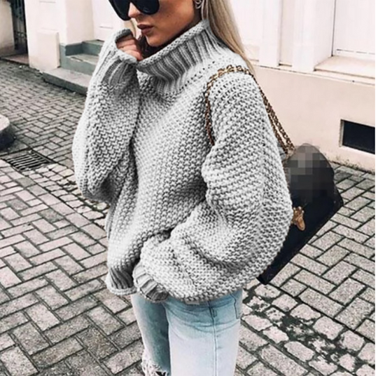 Rollkragenpullover Oversized-Pullover