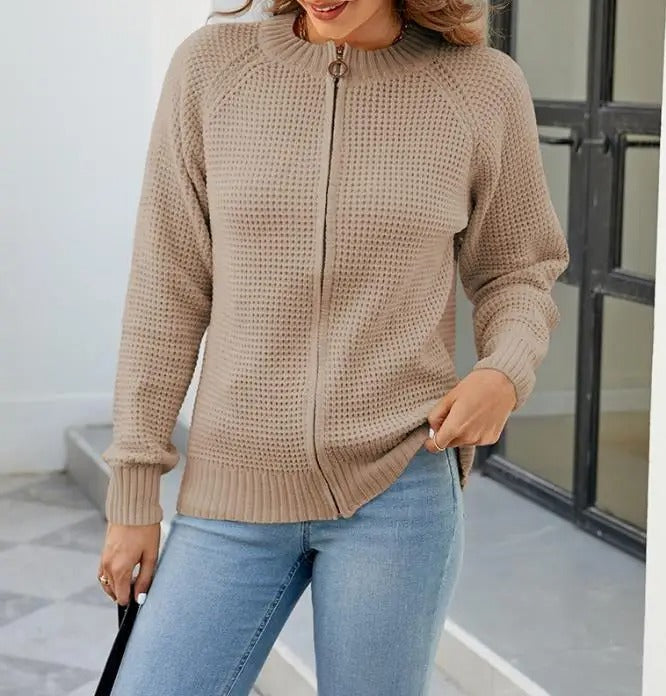 Heidi-Mode | Comfortabel Gebreid Vest Met Rits
